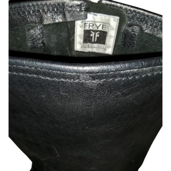 FRYE Veronica Slouch Leather Buckle Black Boots Shoes , Size 8 By Measurement. - Picture 7 of 16